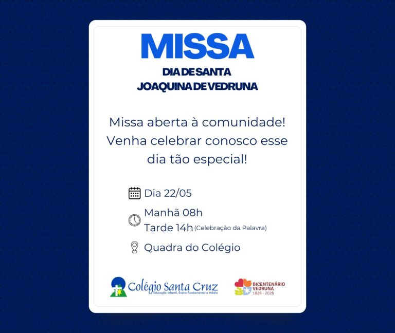 Missa em Celebração ao Dia de Santa Joaquina de Vedruna